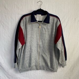 Vtg Womens Track Tennis Jacket 80s 90s Colorblock Full Zip Sport